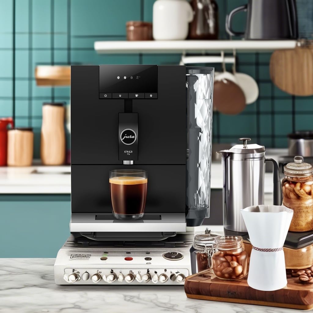 Jura ENA 4 Automatic Espresso Machine | One-Touch Bean-to-Cup, Café-Quality Flavor in 60 Seconds