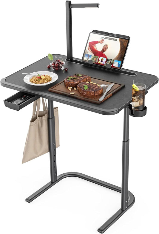 Adjustable TV Tray Table with LED Light